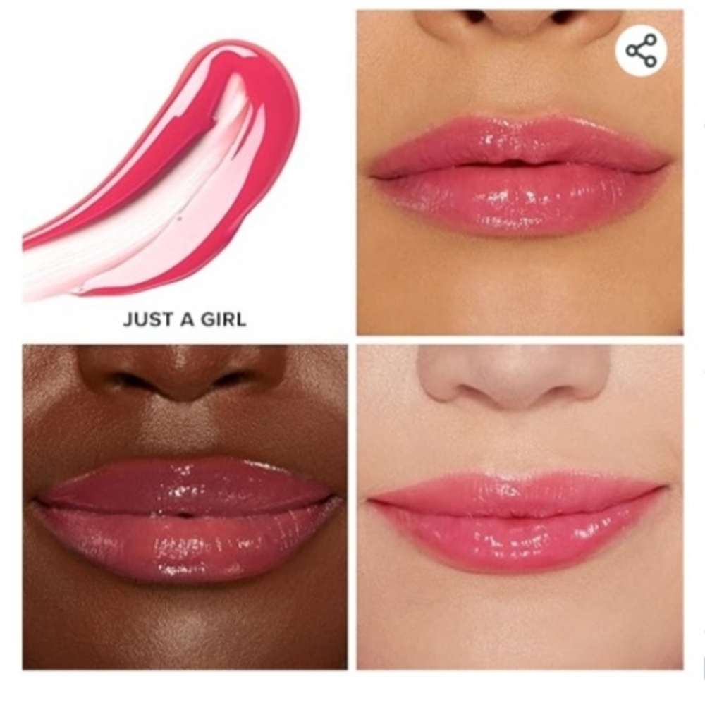 Too Faced Just A Girl Pink Lip Gloss in elegant packaging ( Price Firm)